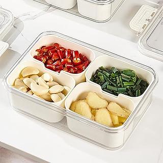 Caixa de Armazenamento de Especiarias Alimentício 4 Compartimentos