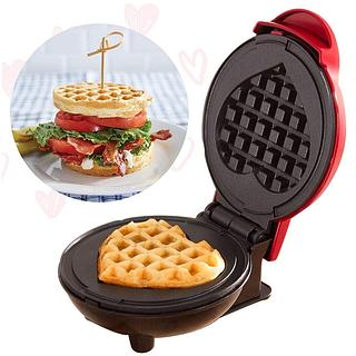 Mini Máquina de Waffle Formato Coração